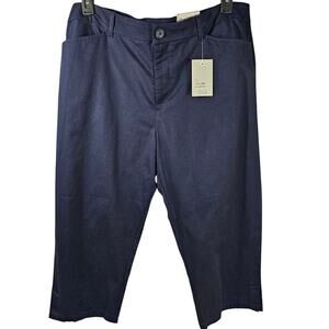 Croft & Barrow Navy Capri Pants NWT Women's Plus Size 18
